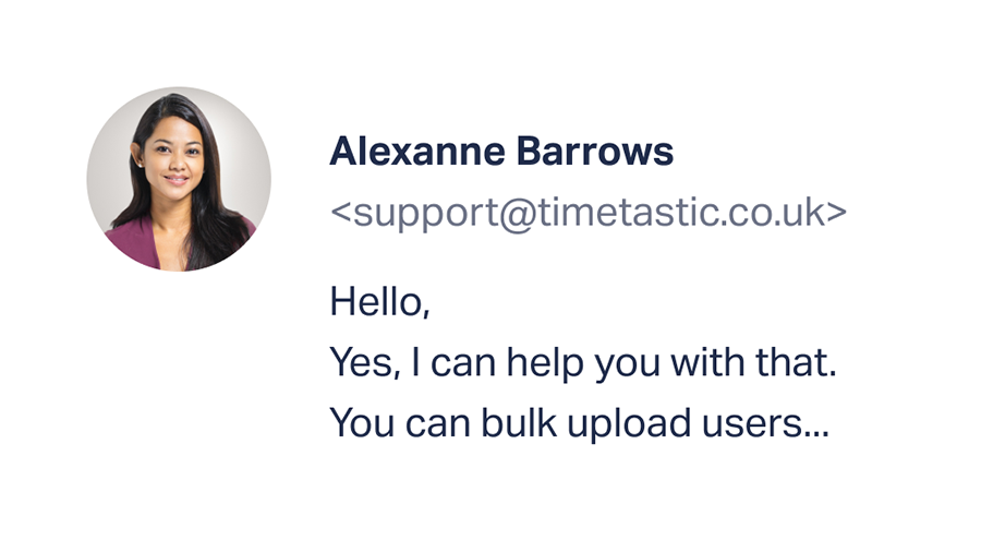 Rapid email support