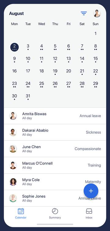 Mobile calendar
